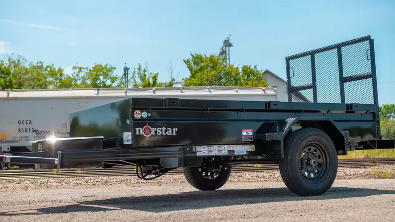 Norstar Utility Dump Trailer. Available in stationary or hydraulic dump options and 3,500lb axles